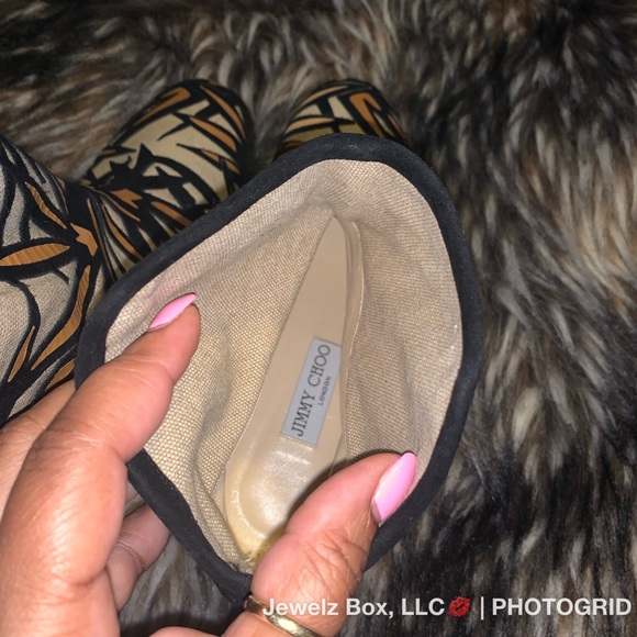 🌸Jimmy Choo🌸 RARE Mina Palm Canvas Ankle Boot - Picture 5 of 5